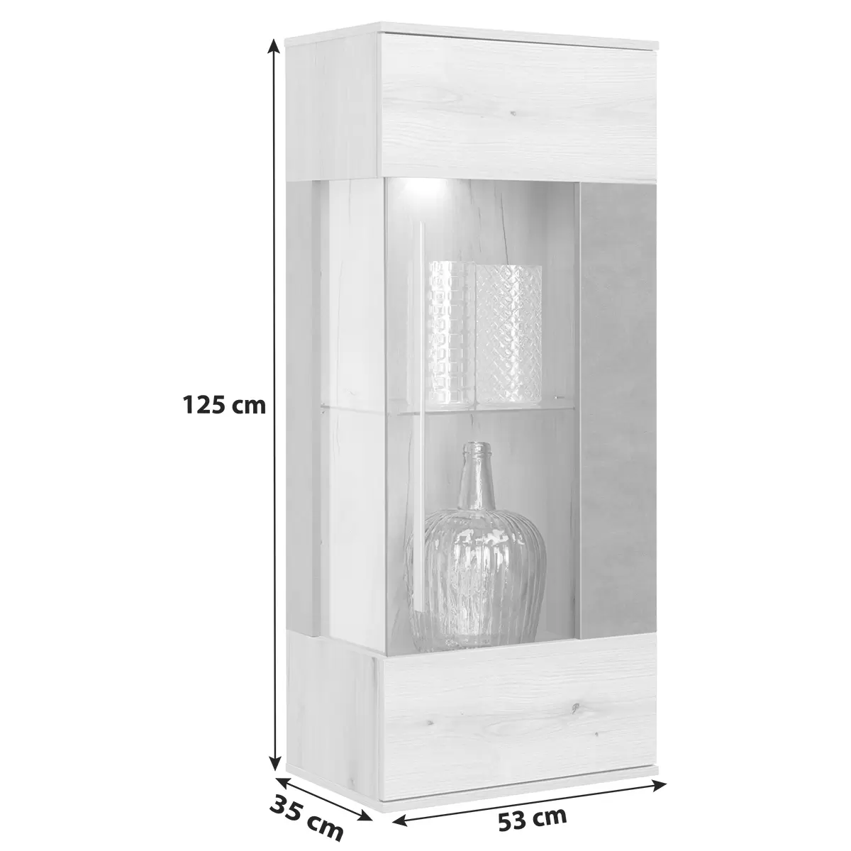 Hängevitrine Limit braun,anthrazit