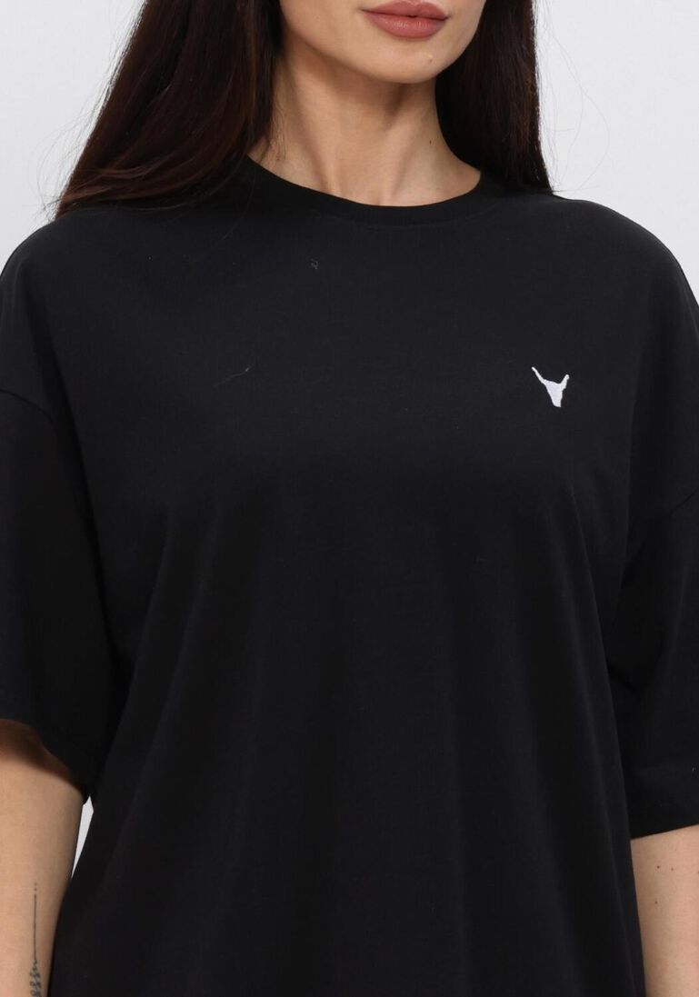 zwarte alix the label t-shirt ladies knitted faded lx t-shirt