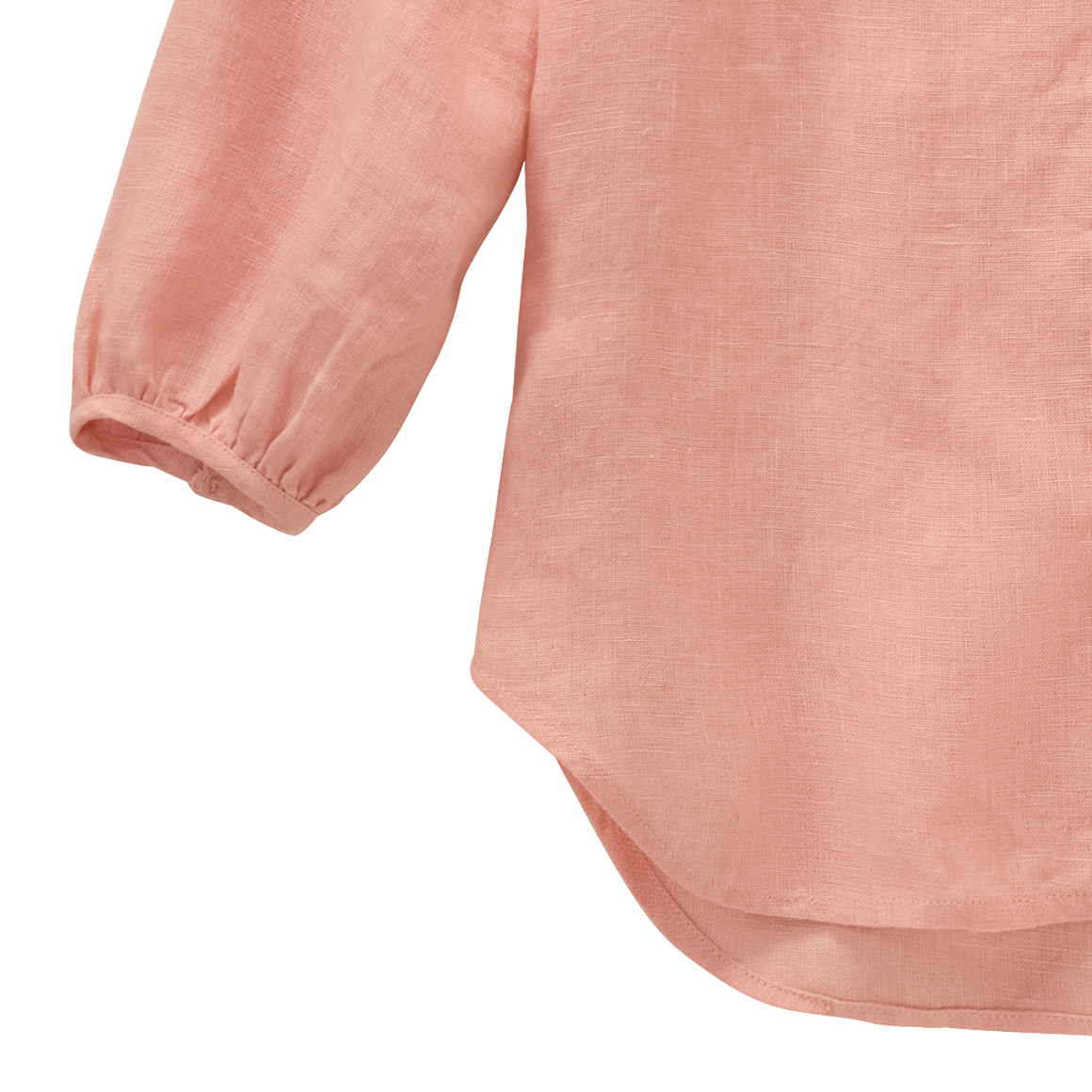 Jonas Nielsen Mädchen Leinen-Bluse unifarben apricot