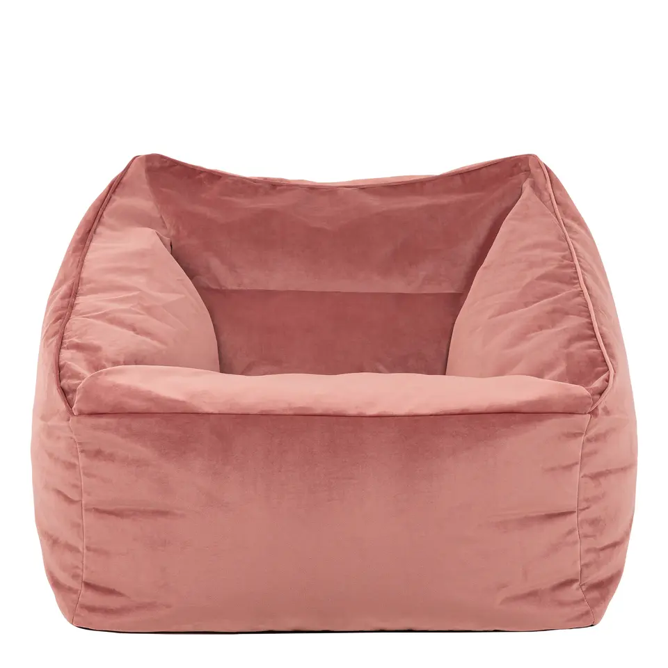 icon Zitzak Natalia - Fluwelen Zitzakfauteuil - Oud roze