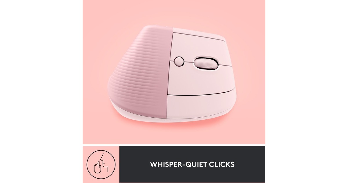 LogitechLift Vertical Ergonomische Muis  (Roze, Bluetooth, 4000 DPI)