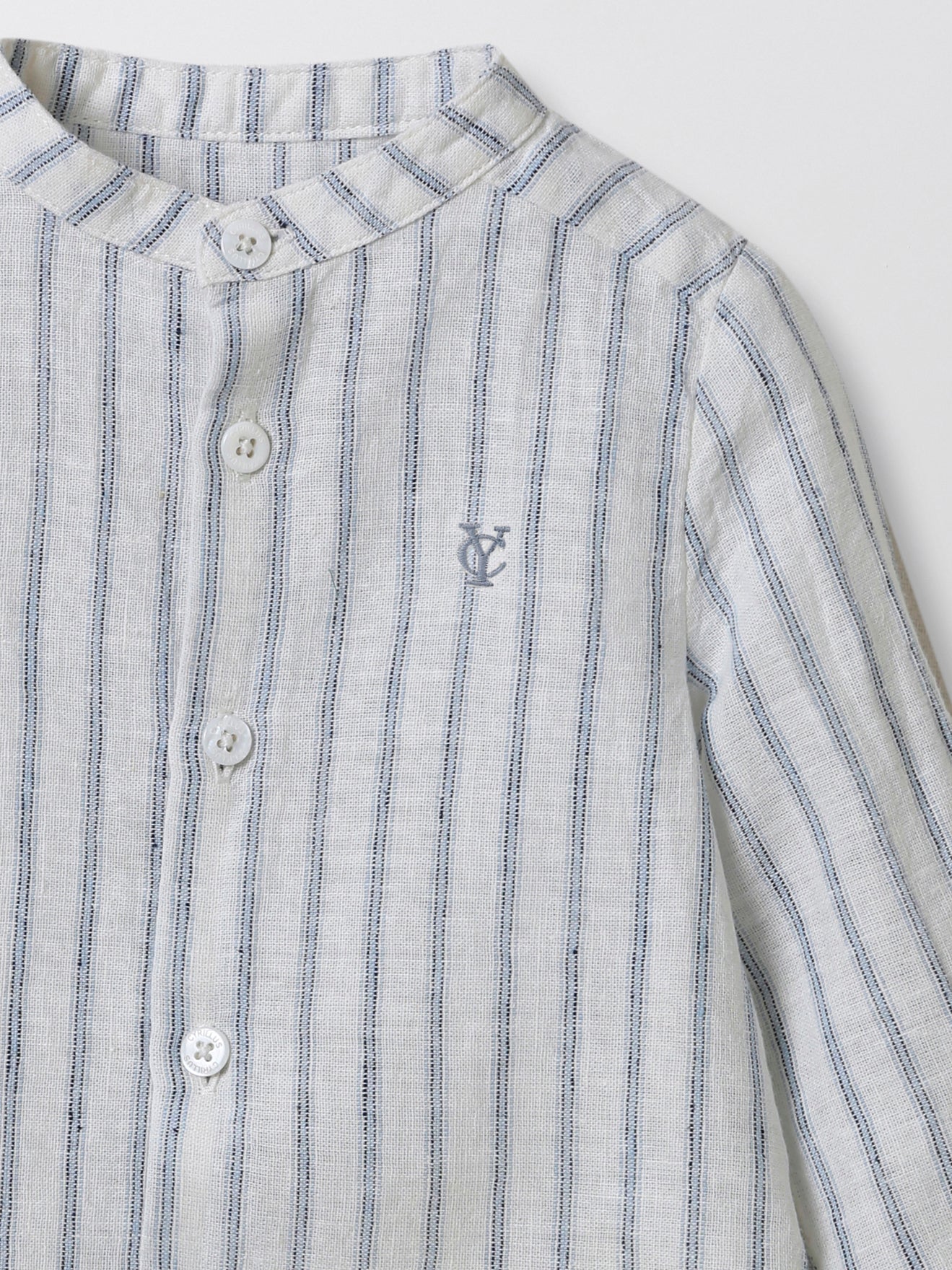 Chemise rayée Bébé lin et coton