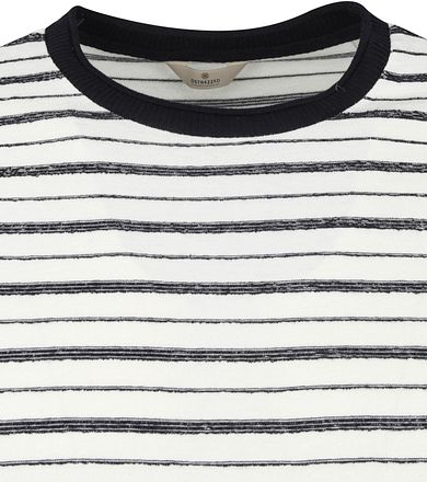 Dstrezzed T-shirt Reversed Strepen Wit 202816 kopen