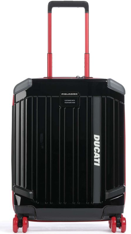 Piquadro - POP Ducati - Trolley - Zwart - 31L - 4 Wielen - 40 x 55 x 20 cm