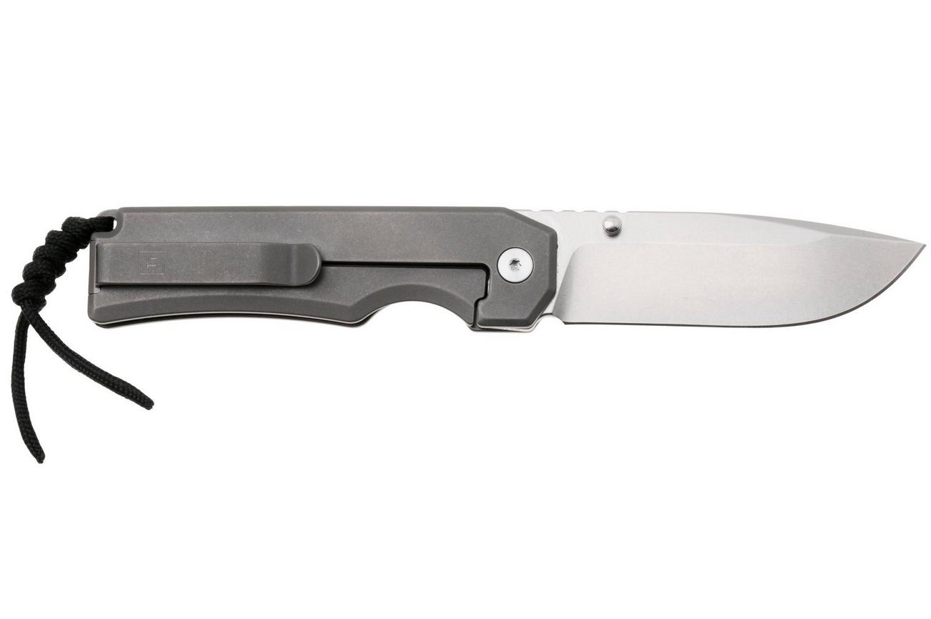 Big Idea Design Ti Pocket Knife II TI-PK-II Stonewashed Titanium, M390, zakmes
