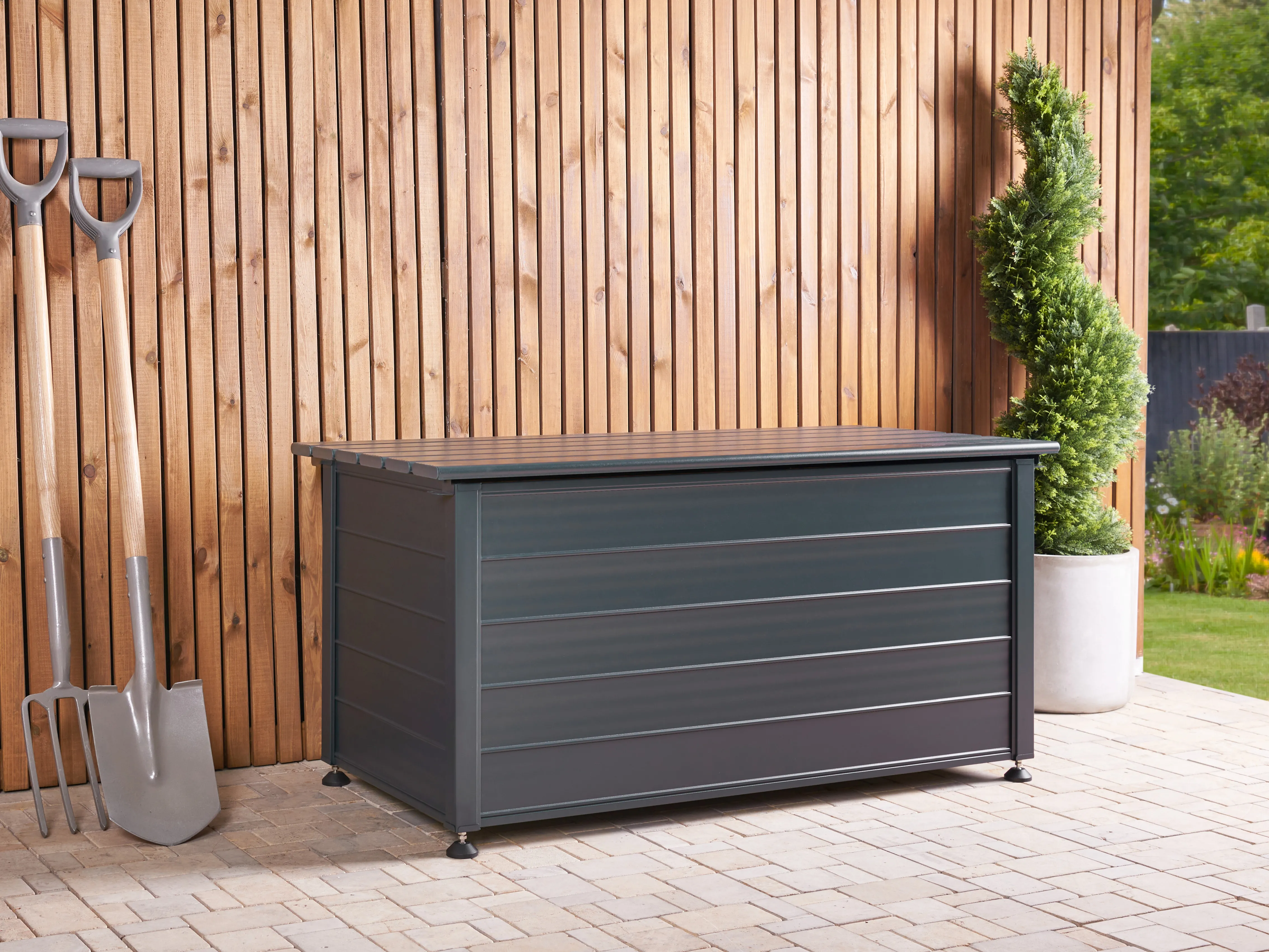 Kussenbox CAMPALTO 123 cm 60 cm Donkergrijs