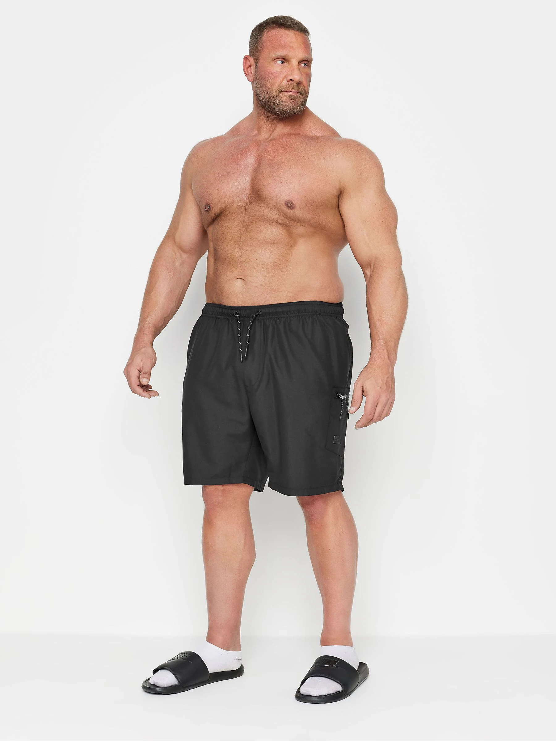 BadRhino Big & Tall Plain Cargo Swim Shorts