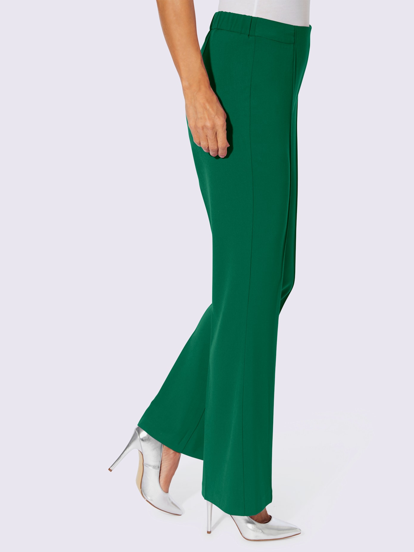 Pantalon mélange de matières facile d'entretien