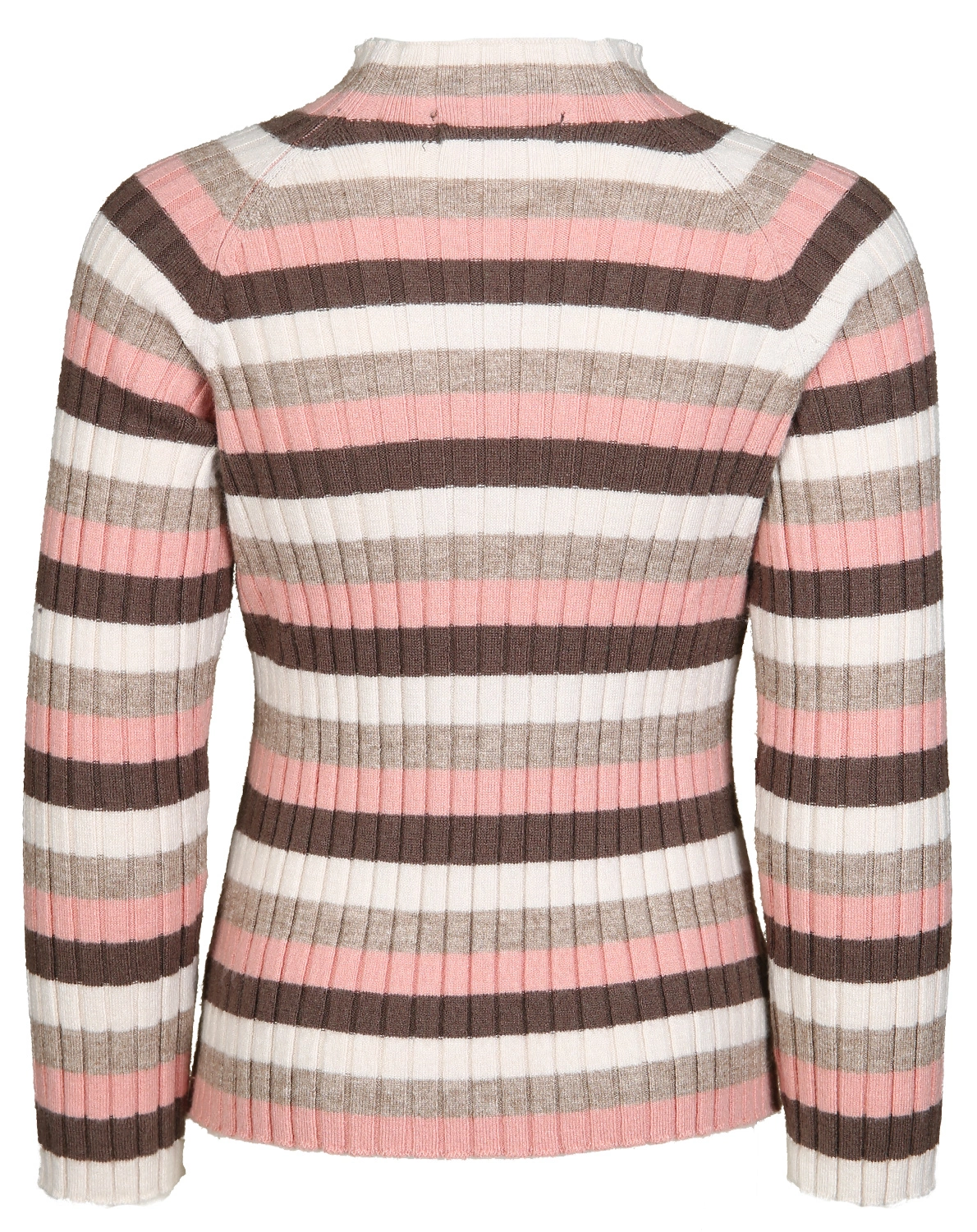 Rippstrick-Pullover RAYA in nude/schoko