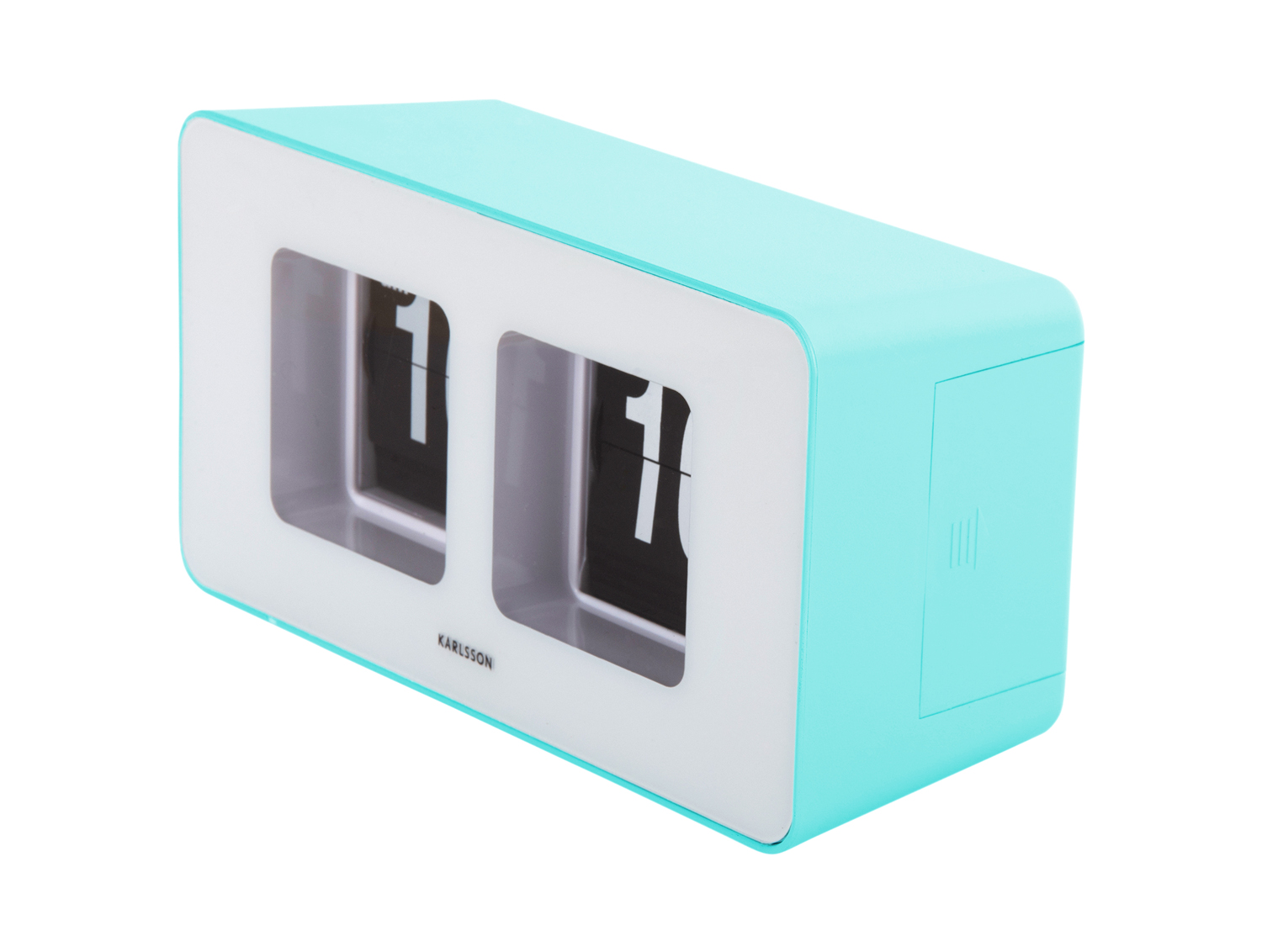 Wandklok Funky Flip - Turquoise blauw