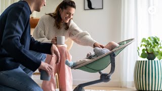 Cassia Elektrische Schaukel 0 - 6 M   0 - 9 kg    Automatische Bewegungserkennung  |    Um 360° drehbarer Sitz  |    12 beruhigende Melodien  |    Besonders geringes Gewicht |