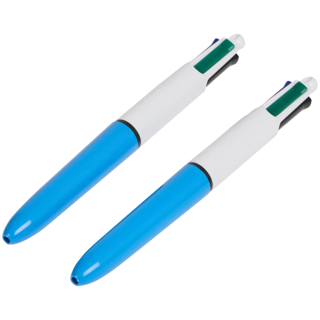 BIC 4-kleurenbalpennen Mini 2 stuks