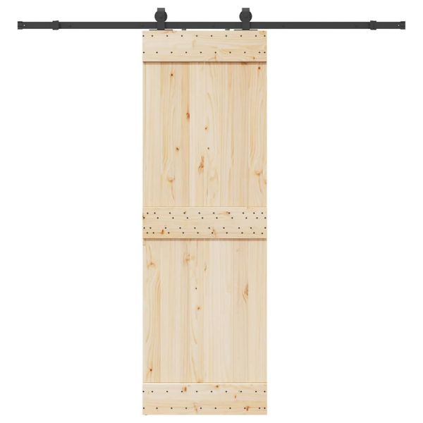 Kit de Ferragens para Porta Deslizante 213 cm Aço Preto - 2386589950