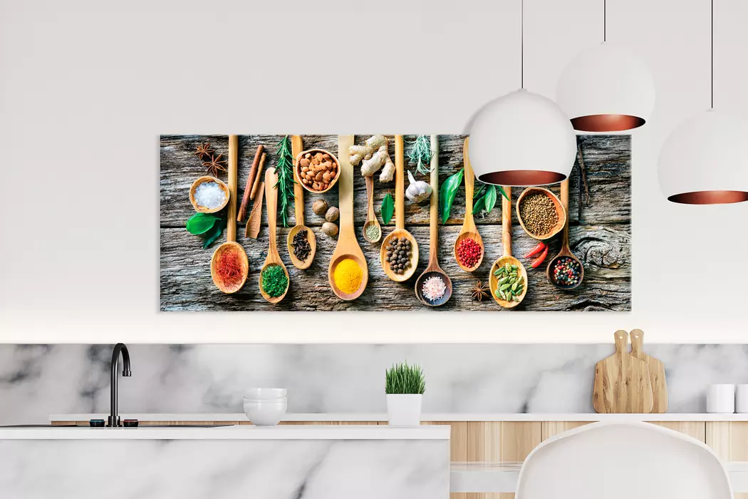 Wandbild 80 x 30 cm Herbs and Spices