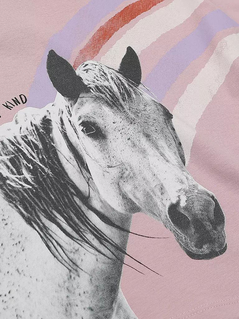 S.OLIVER Mädchen Langarmshirt PFERD rosa