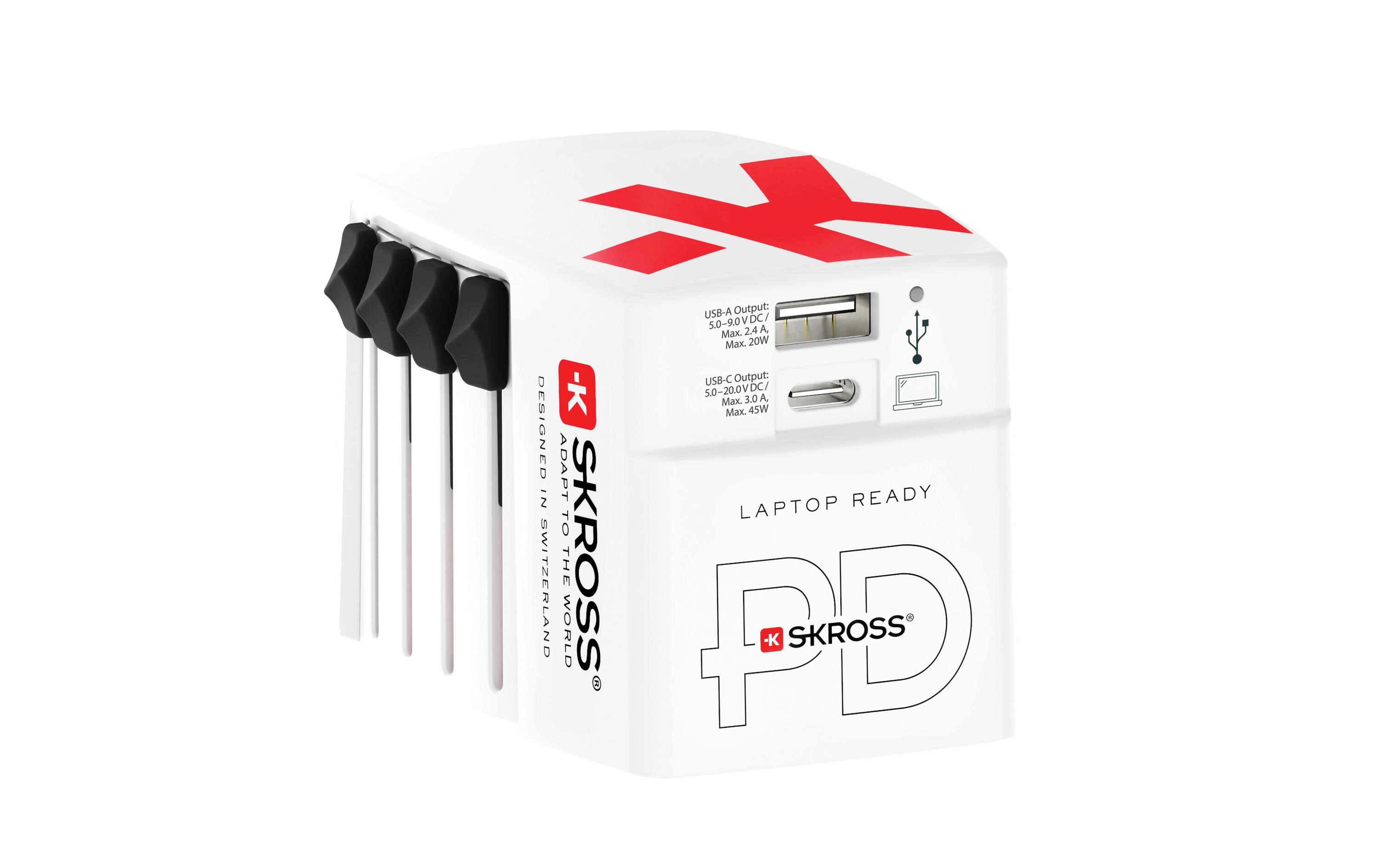 USB-Wandladegerät AC45PDPraktisches und universelles Doppel-USB-Ladegerät