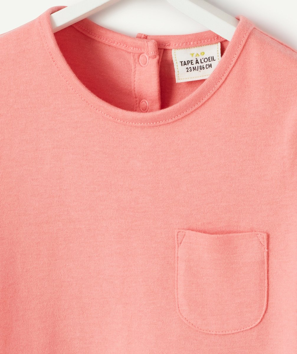 T-SHIRT BÉBÉ FILLE EN COTON ROSE