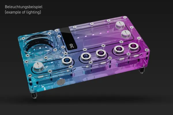 Alphacool Core Distro Plate, Reservoir, Akryl, Transparent, 3-Pin JST   3-Pin 5V, 1/4