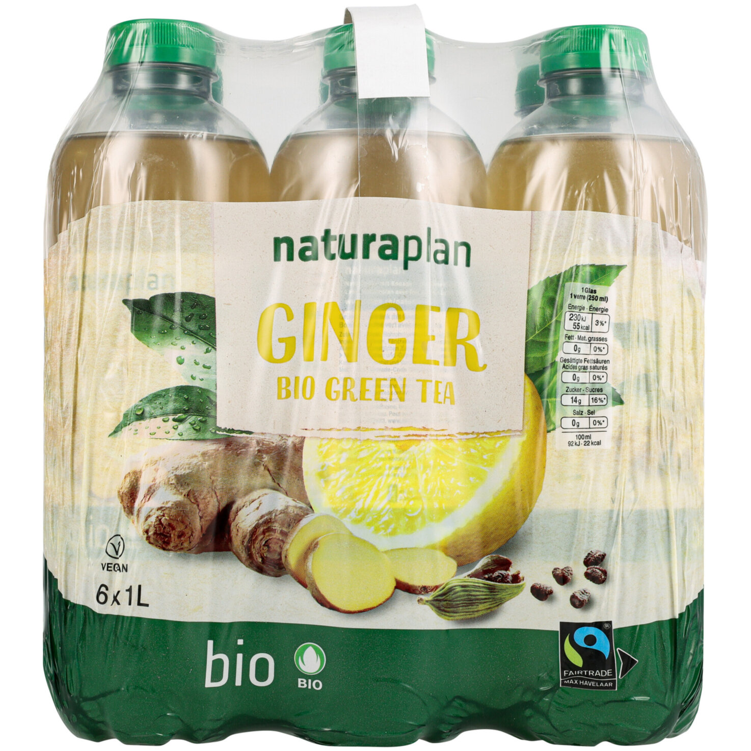 Naturaplan Organic Ginger Green Ice Tea 6x1l