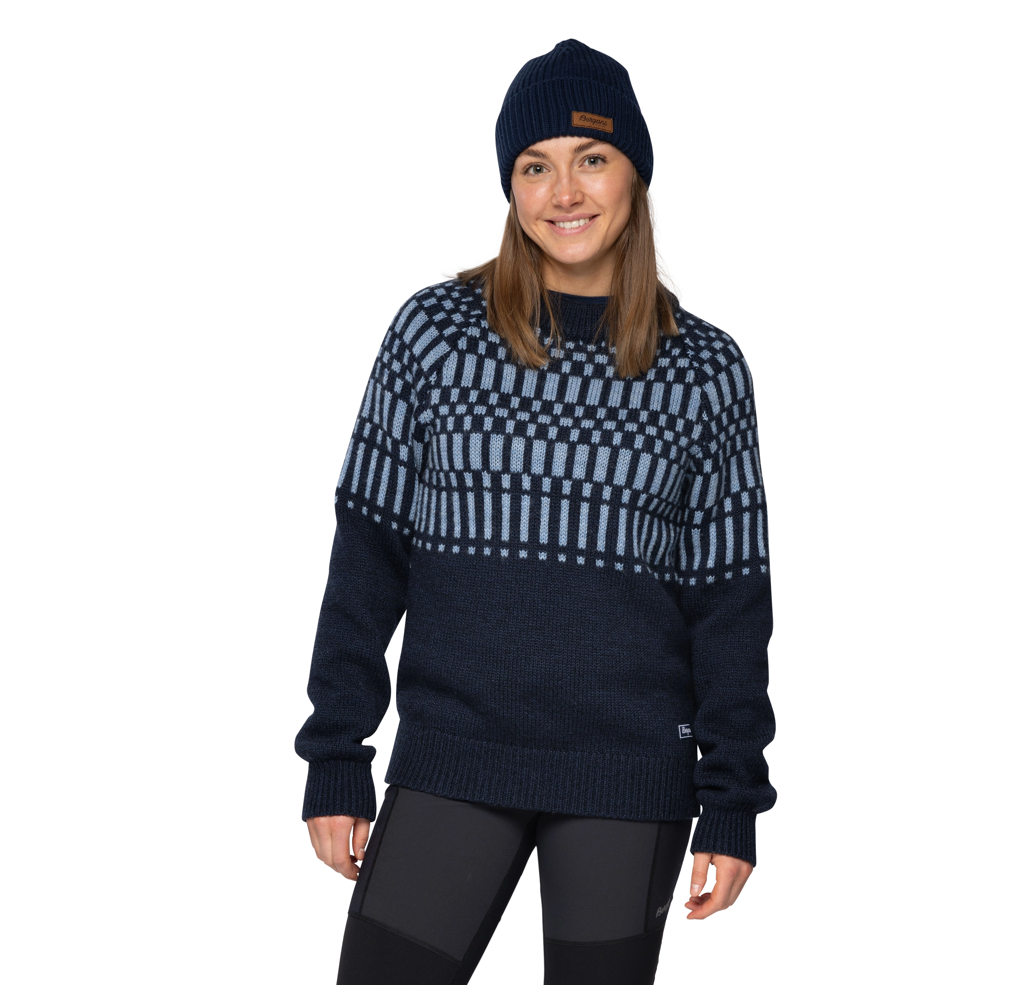 Nordmarka Merino Jumper Women Navy Blue / Husky Blue