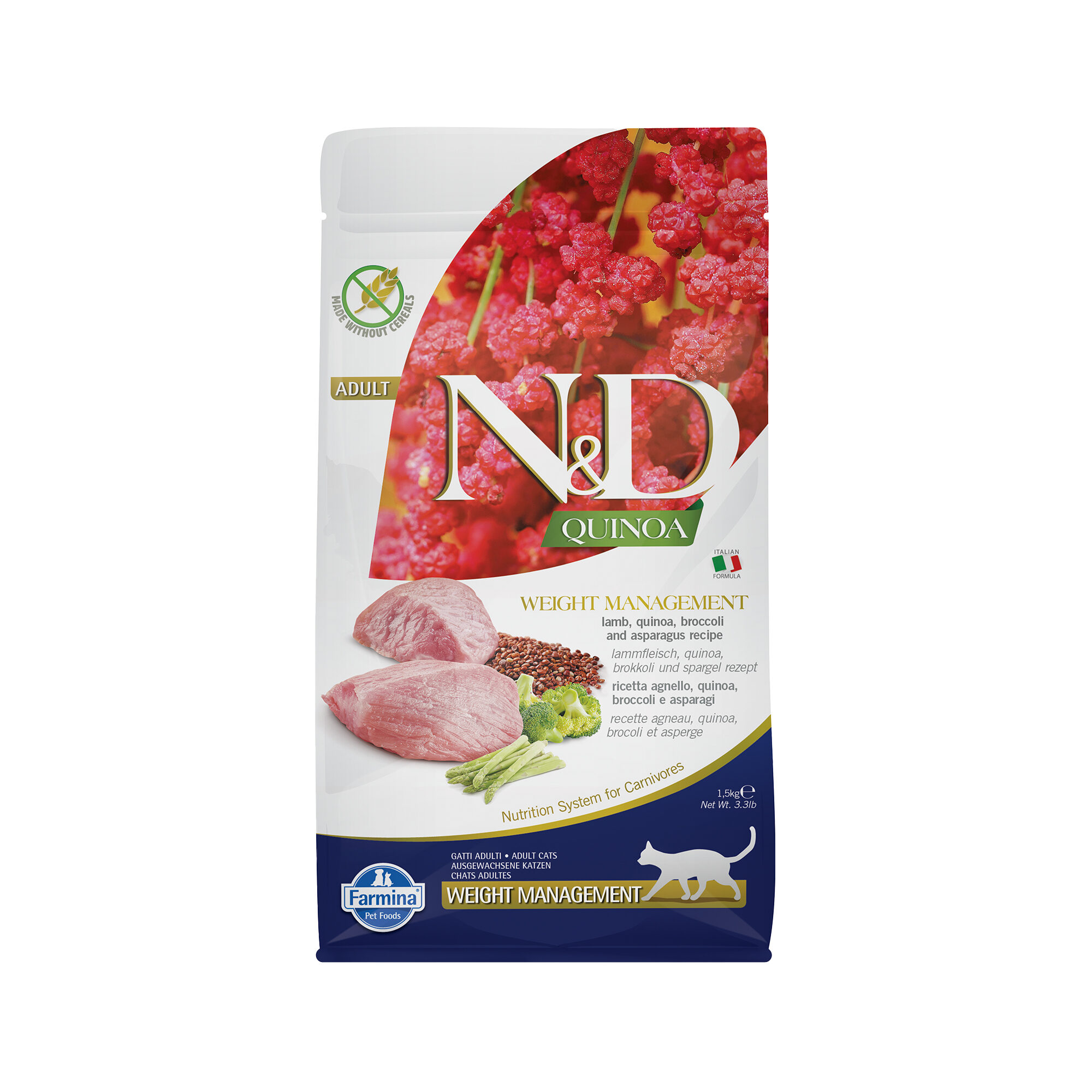 Farmina N&D Quinoa Gewichtsbeheer Volwassen Kattenvoer - Lamb