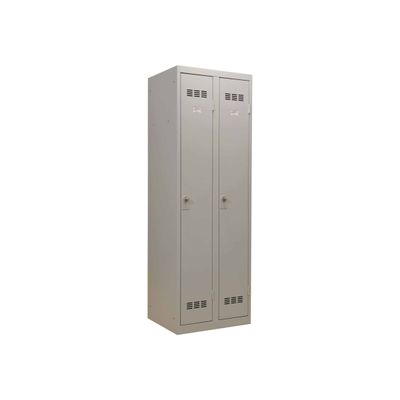 Vestiaire Industrie Propre - 2 portes - 180 x 60 x 50 cm - gris/gris