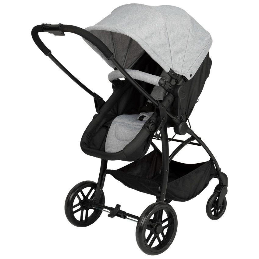Poussette trio combinée - Gris chiné/Noir - Ecru