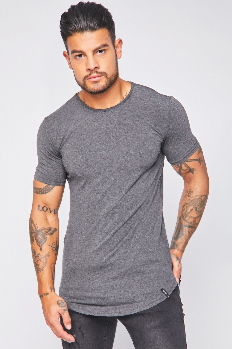 T-shirt à zip oversize Brentiny gris