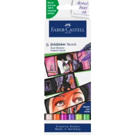 Faber-Castell Sketch Marker Gofa 6er Etui Graphic Novel