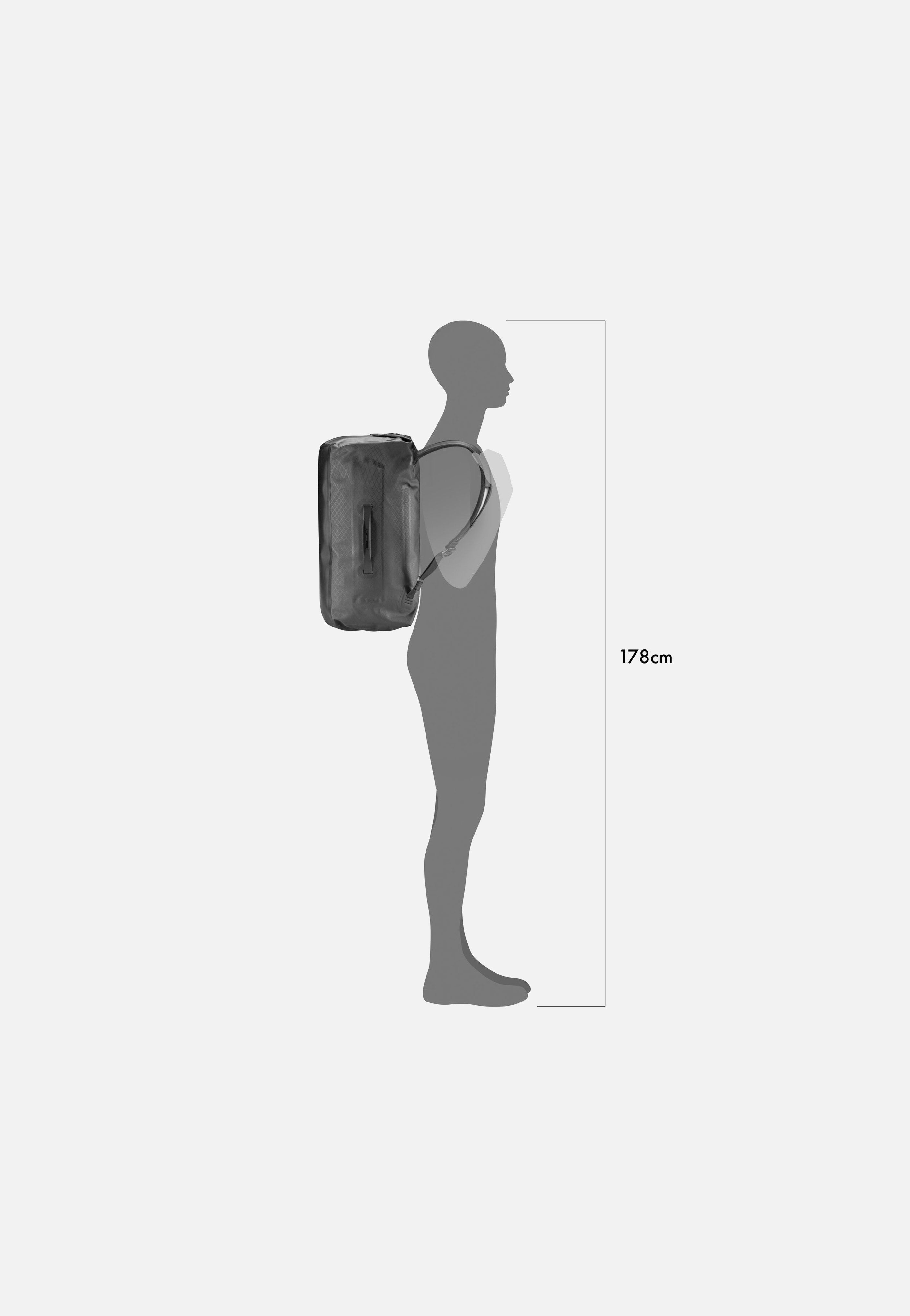 Duffle Metrosphere 40L Black Embossed - Dufflebag