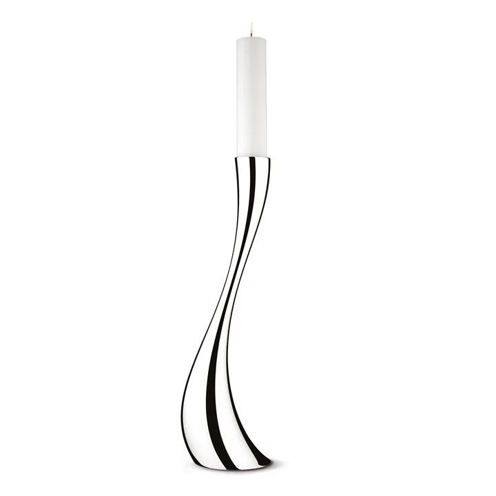 Georg Jensen - Cobra Bodenkerzenleuchter (Edelstahl), 60 cm