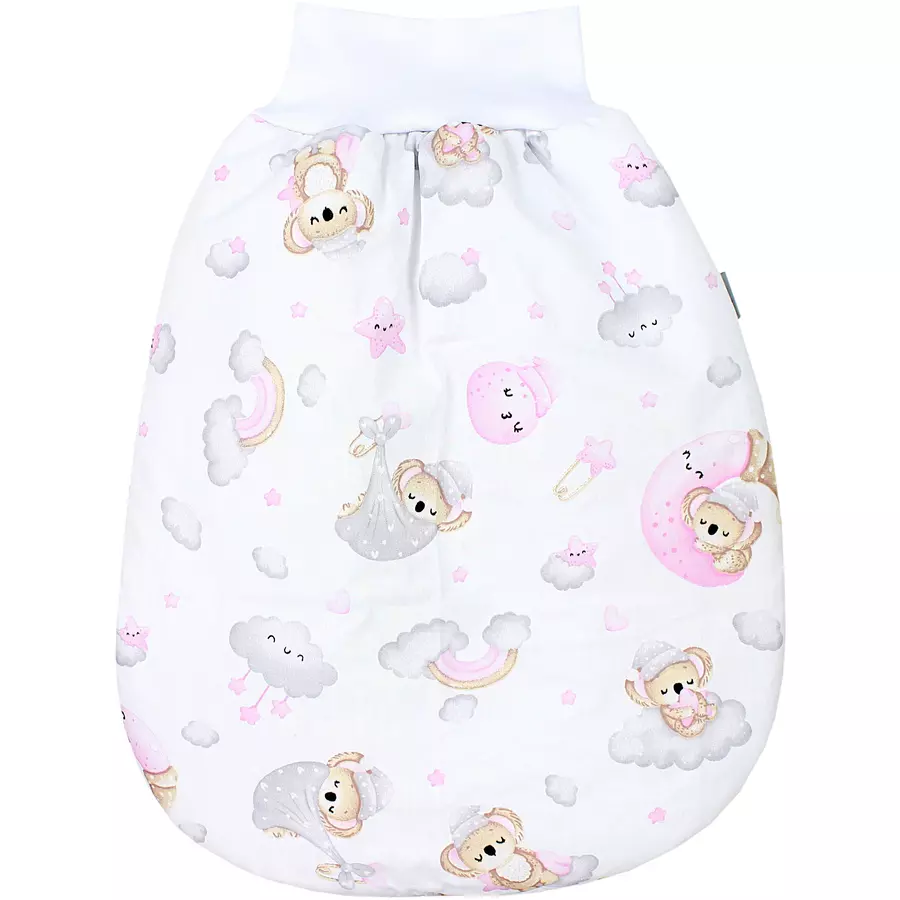 TupTam Baby Strampelsack mit Bund für Mädchen  und Jungen weiß Modell 2