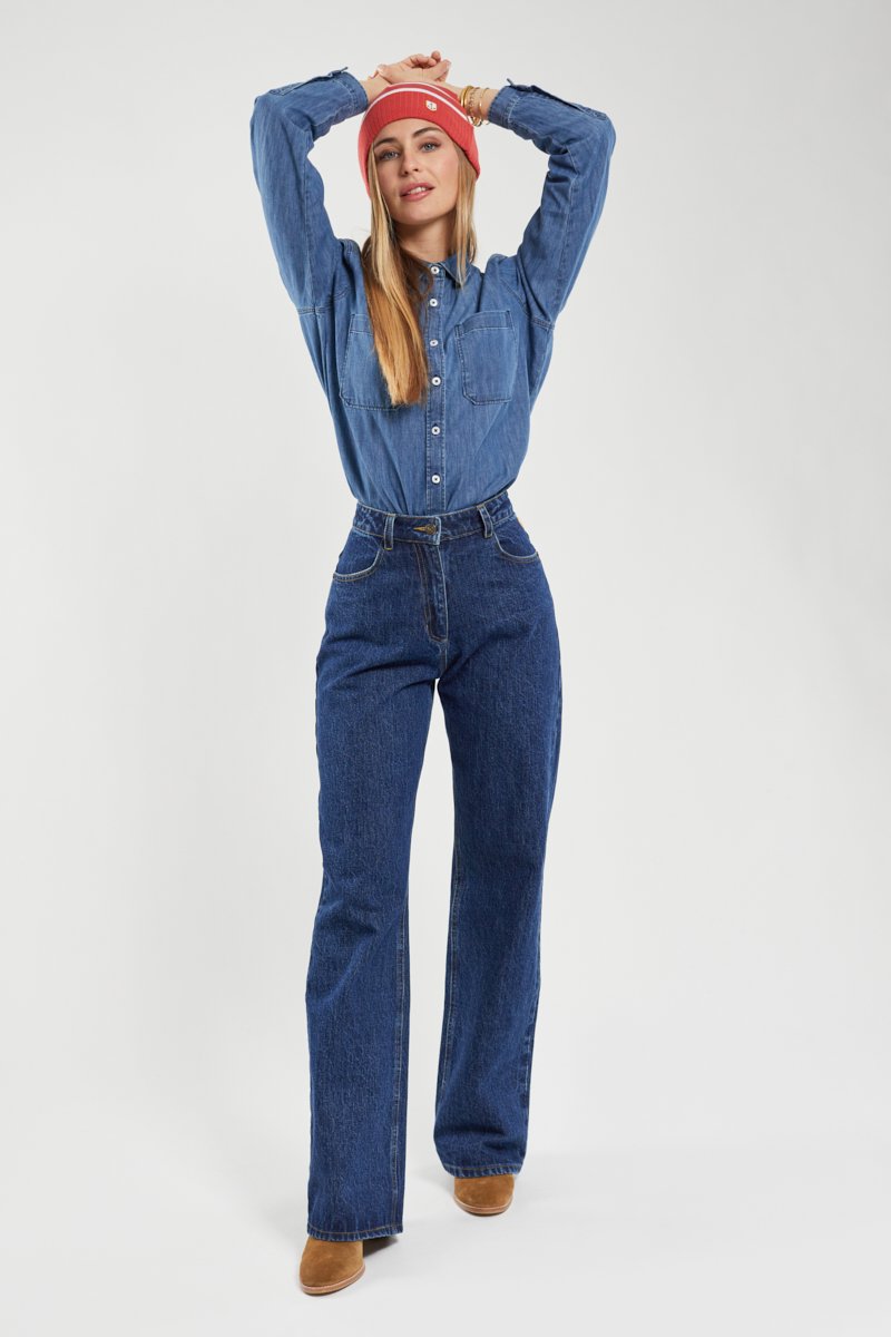 Jean large - coton