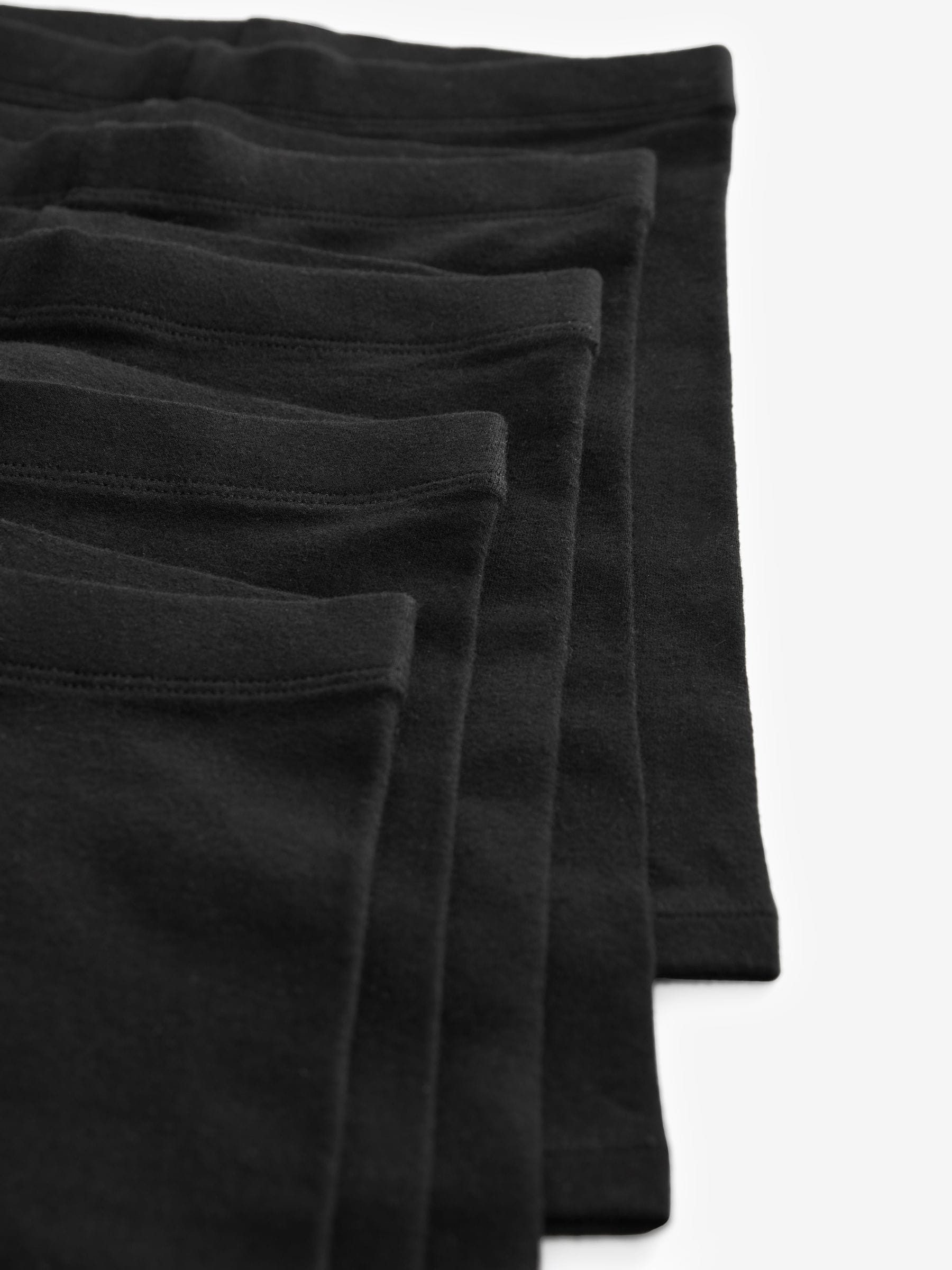 Zwart - Verpakking van 5 stretchy fietsshorts met hoog katoengehalte (3-16jr)