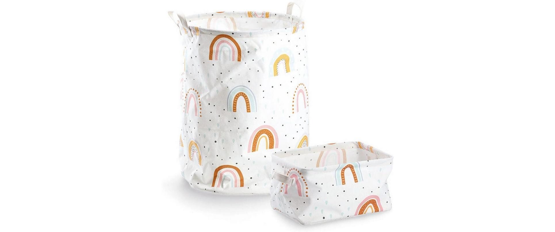 Spielzeugkorb Rainbow Canvas 28 x 21 x 16 cmAufbewahrungskorb für Kinderzimmer