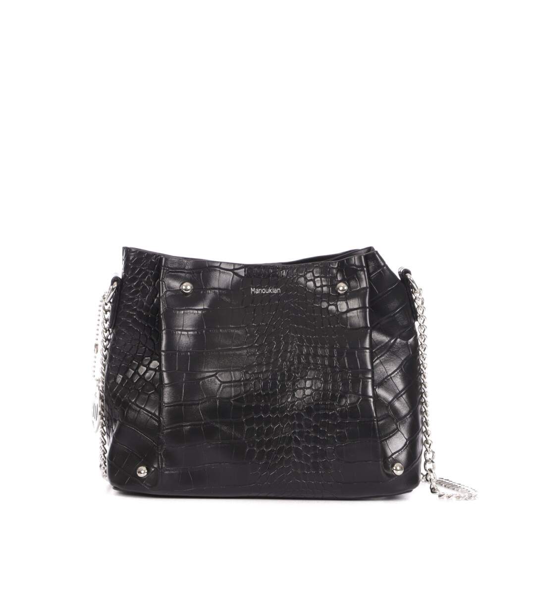 Sac à main Noir croco Femme Manoukian Shilo