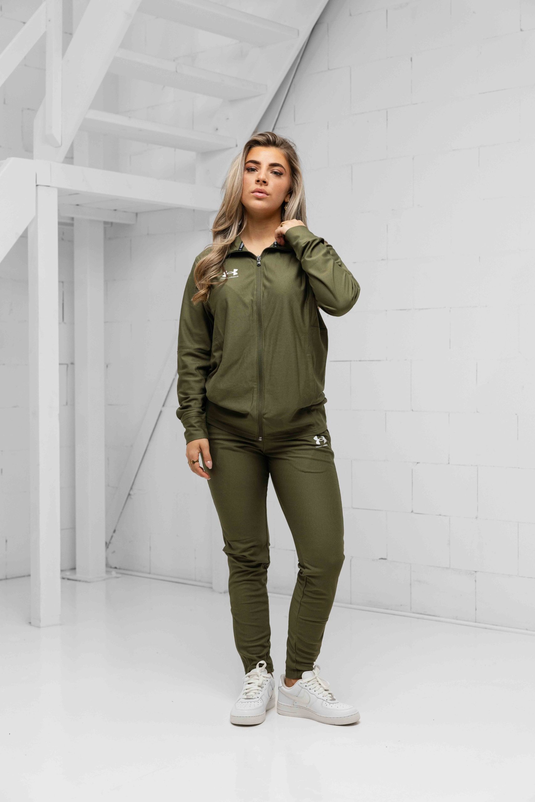 Under Armour Challenger Trainingspak Dames Donkergroen