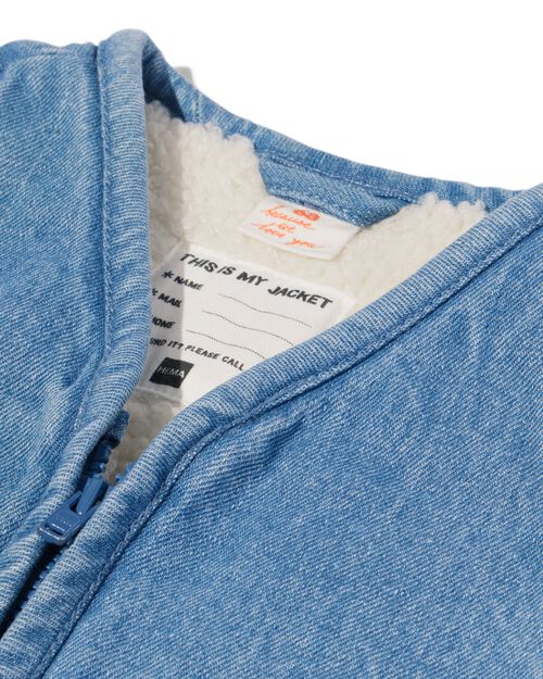 gilet bébé denim/teddy bleu clair
