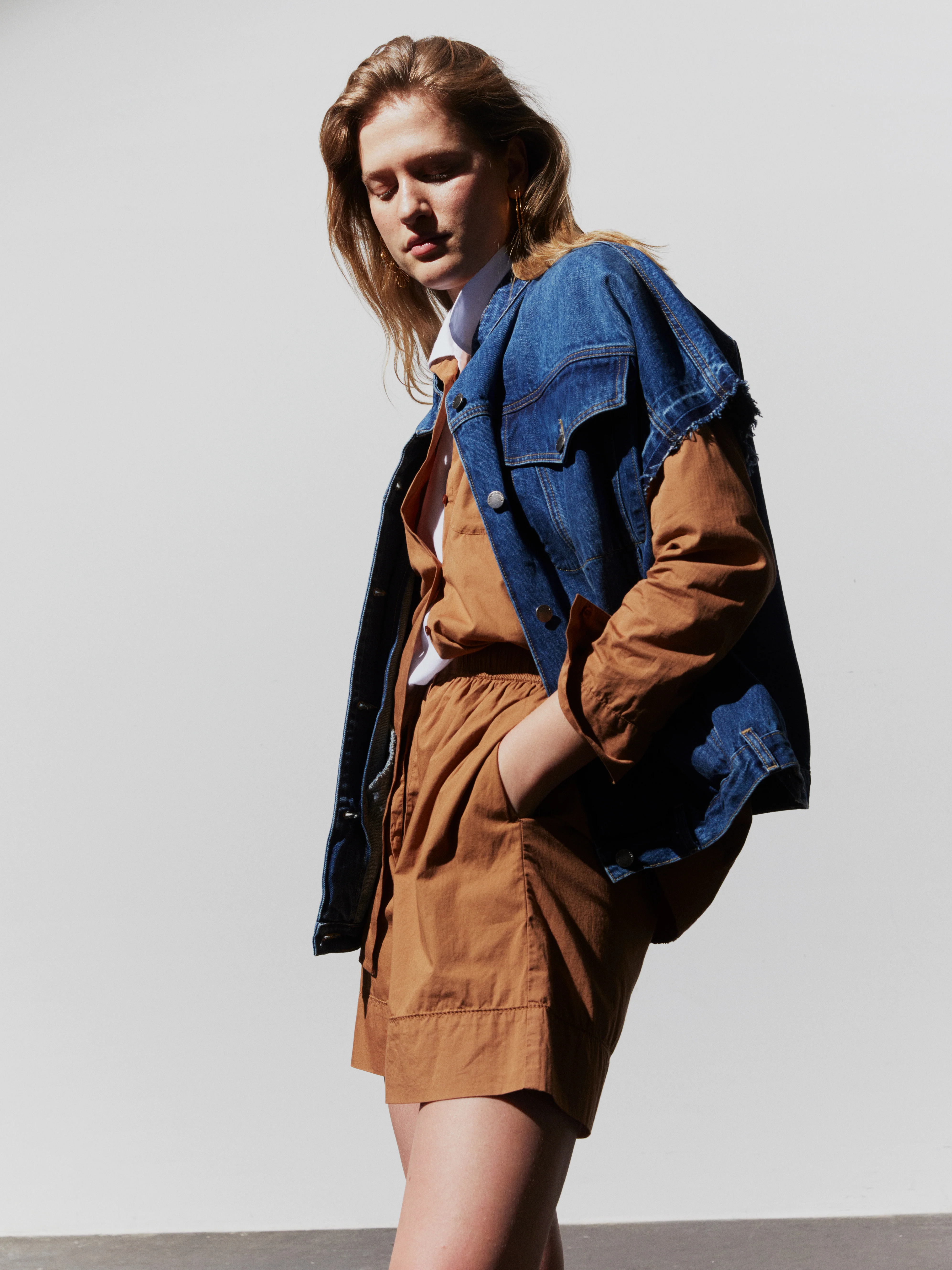 Moshi Moshi Mind  Wake poplin shorts - Camel
