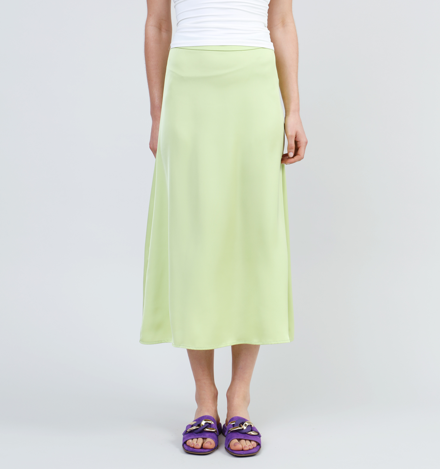 Midi rok groen