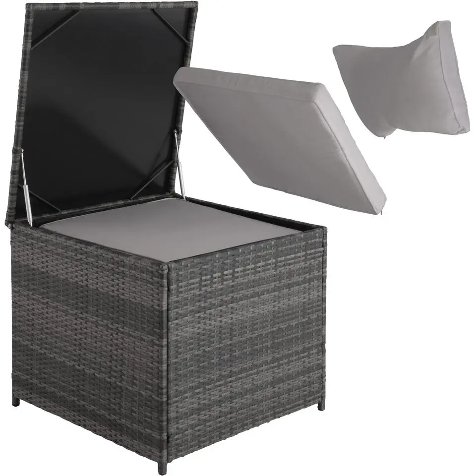 tectake - Loungeset Siena - Wicker - grijs