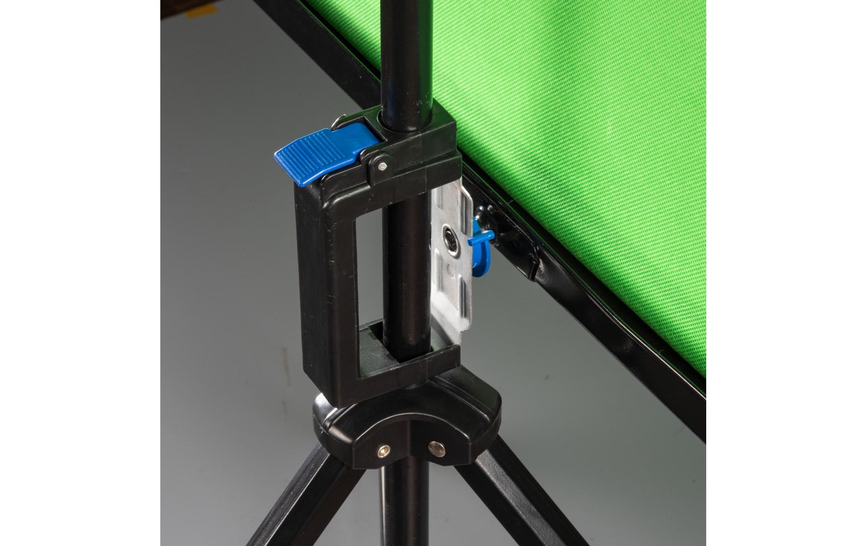 Hintergrundsystem 2-in-1 180 x 180 cm<br>Green-Screen-Hintergrund mit mitgeliefertem Stativ