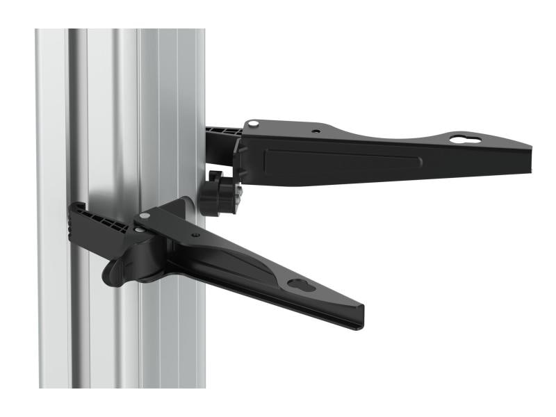 PureMounts TV-Trolley PMP PDS-0001C Schwarz/Silber Rollbare Standhalterung für Flachbildschirme von 37