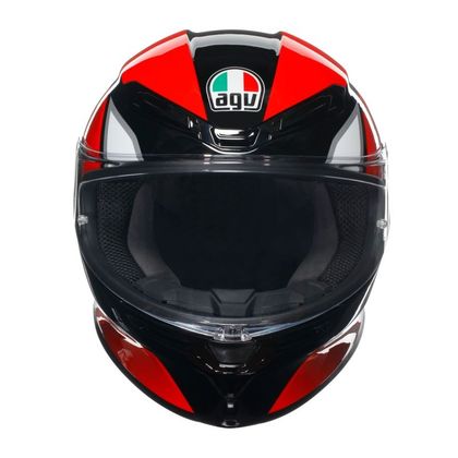 Casque AGV K-6 S - HYPHEN - Noir / Rouge