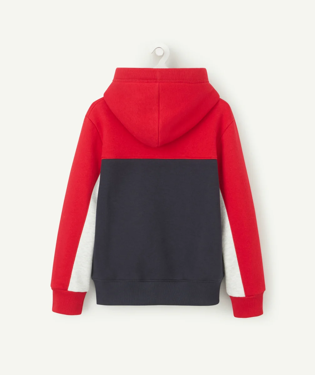 SWEAT À CAPUCHE GARÇON EN FIBRES RECYCLÉES COLORBLOCK
