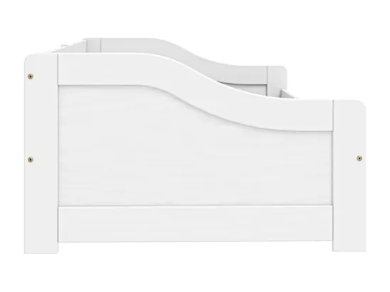 Lit de jour avec 2 tiroirs IRUN blanc 90x200 cm bois pin massif