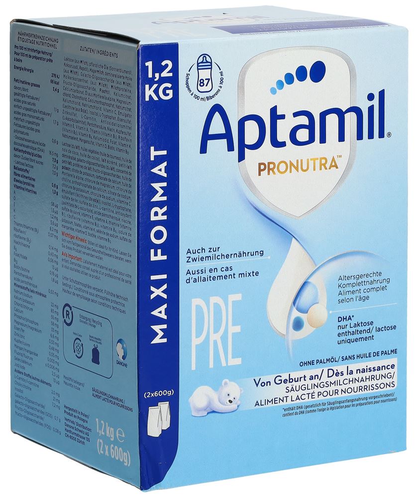 APTAMIL PRONUTRA PRE Maxi Format<br>1200 g, Dose, Pulver