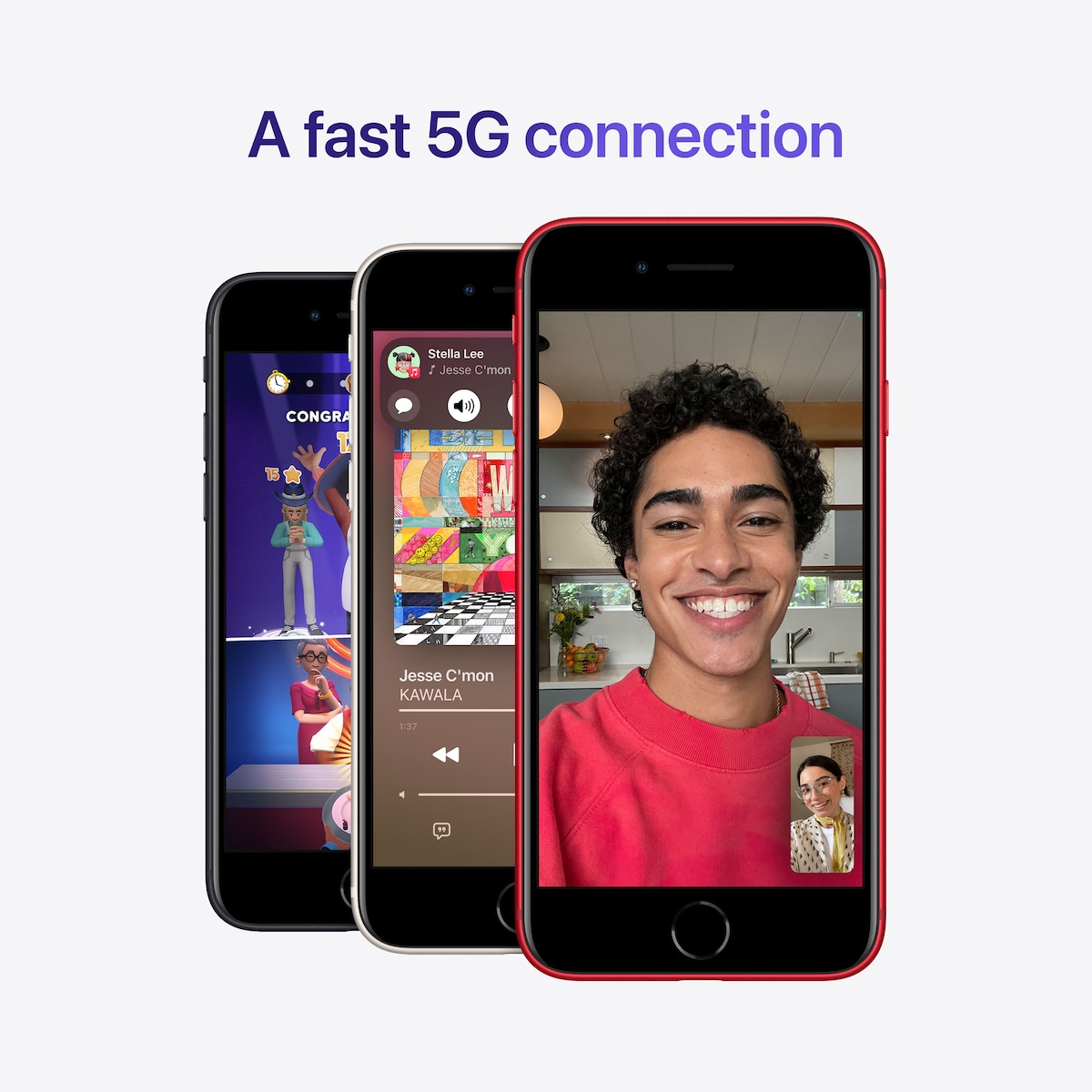 iPhone SE Gen. 3 smarttelefon 64GB (midnatt)