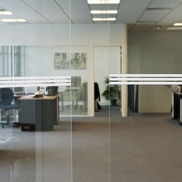 Bandes de Signalisation pour Surfaces Vitrées - Motif 3 bandes