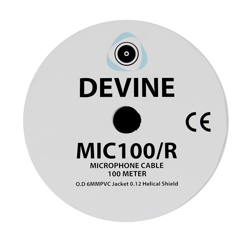 Devine MIC100/R audiokabel, 2x 0.226 mm², ø 6 mm, 100 m